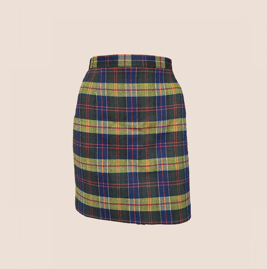 VERSACE SPORT 1990s MINI TARTAN SKIRT