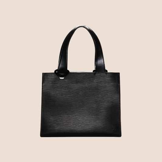 LOUIS VUITTON BLACK EPI Z GEMEAUX TOTE BAG