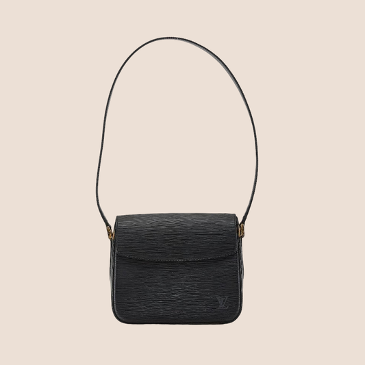 LOUIS VUITTON BLACK EPI LEATHER BUCI BAG