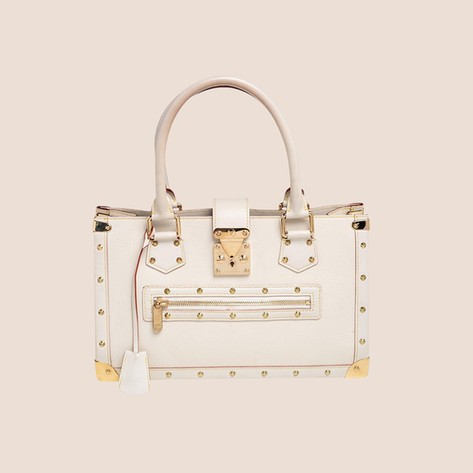 LOUIS VUITTON WHITE LEATHER SUHALI LE FABULEUX BAG
