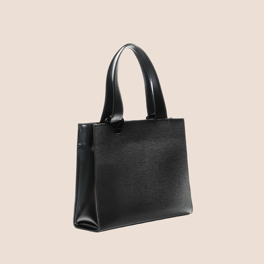LOUIS VUITTON BLACK EPI Z GEMEAUX TOTE BAG
