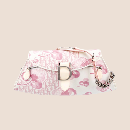 CHRISTIAN DIOR 2004 GIRLY PINK CHERRY BLOSSOM SHOULDER BAG