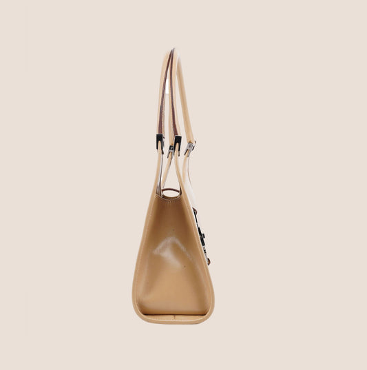 GUCCI BEIGE LEATHER JACKIE HANDBAG