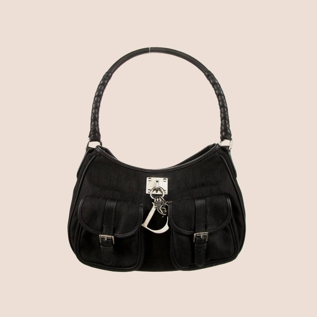 CHRISTIAN DIOR BLACK DIORISSIMO LOVELY CHARMS SHOULDER BAG – RDB