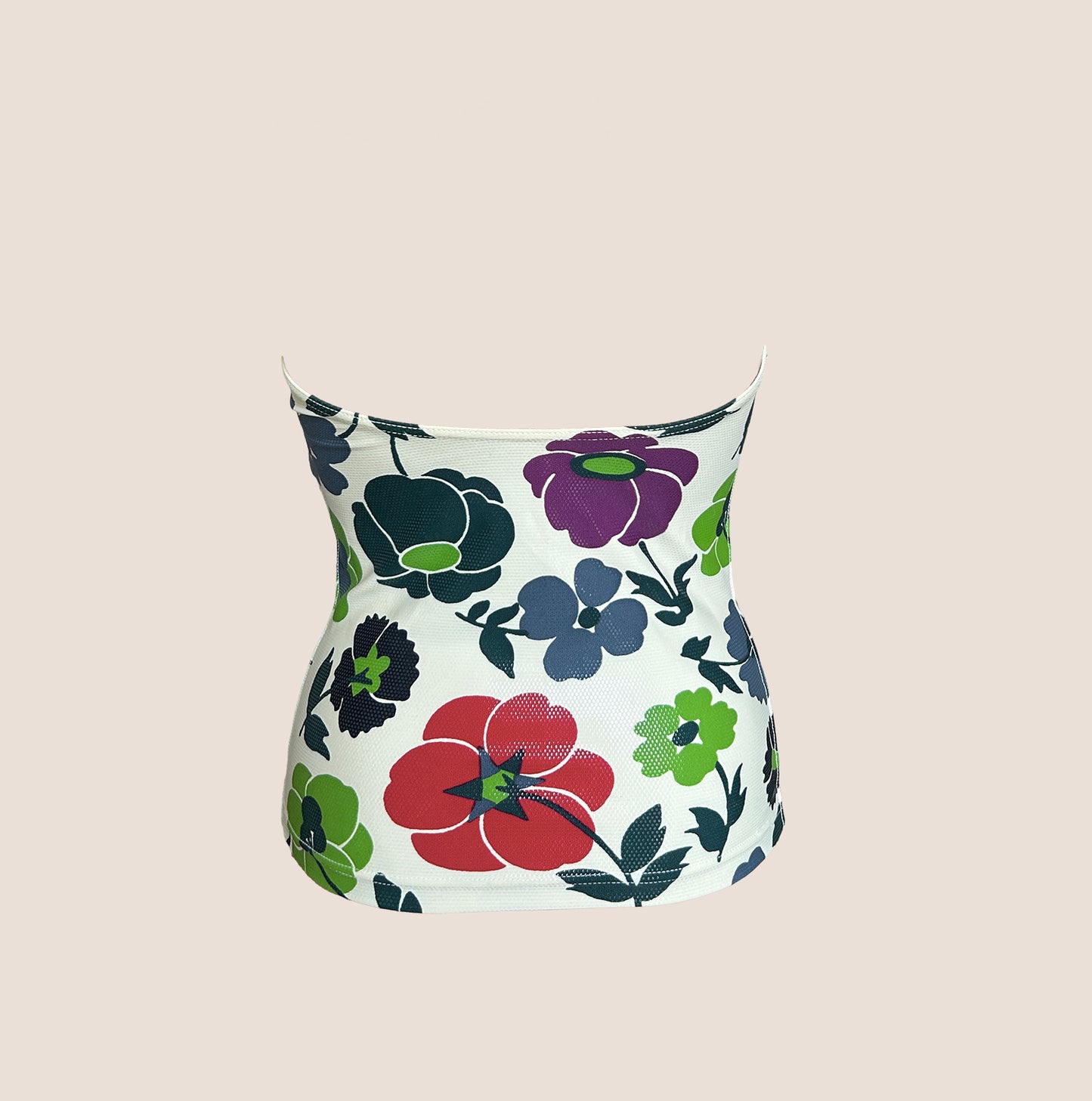 CHRISTIAN DIOR FALL 2001 FLORAL PRINT TUBE TOP