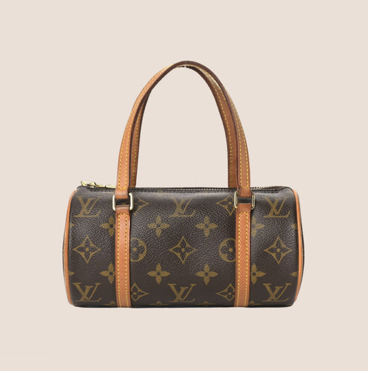 LOUIS VUITTON BROWN MONOGRAM PAPILLON 19 BAG