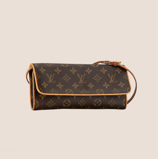 LOUIS VUITTON BROWN MONOGRAM TWIN CROSSBODY BAG