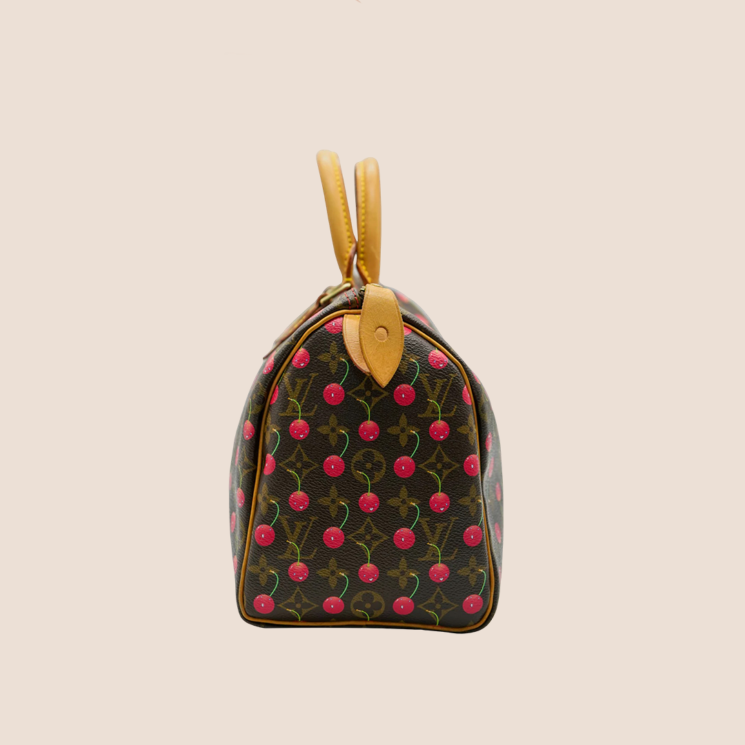 LOUIS VUITTON BROWN MONOGRAM CERISES SPEEDY 25 BAG