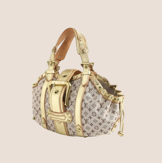 LOUIS VUITTON 2004 GOLD MONOGRAM THEDA GM BAG