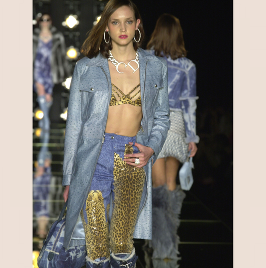 CHRISTIAN DIOR FALL 2000 RUNWAY LEOPARD PRINT BRA