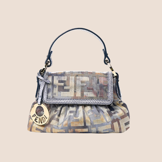 FENDI CELESTED LIZARD EMBOSSED MINI CHEF BAG
