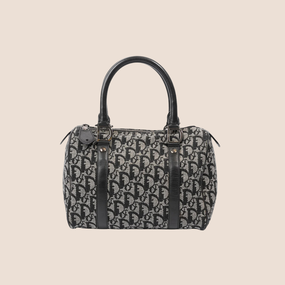 CHRISTIAN DIOR NAVY & GREY TROTTER DIORISSIMO BOSTON BAG – RDB