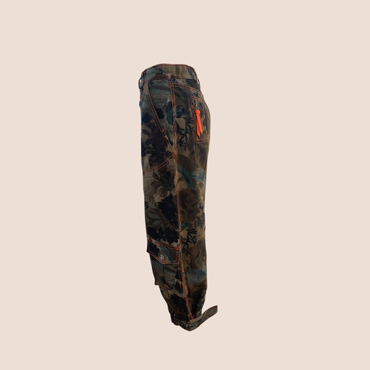 CHRISTIAN DIOR 2005 CROPPED CAMOUFLAGE PRINT TROUSERS