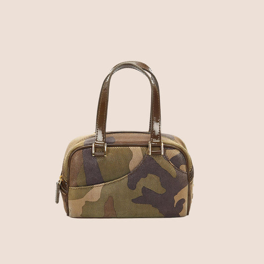 CHRISTIAN DIOR 2000 CAMOUFLAGE PRINT MALICE MINI BOSTON BAG