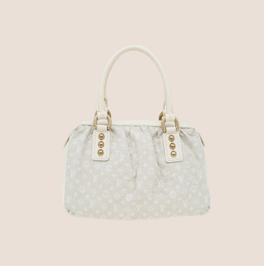 LOUIS VUITTON BEIGE MONOGRAM MINI LIN TRAPEZE BAG