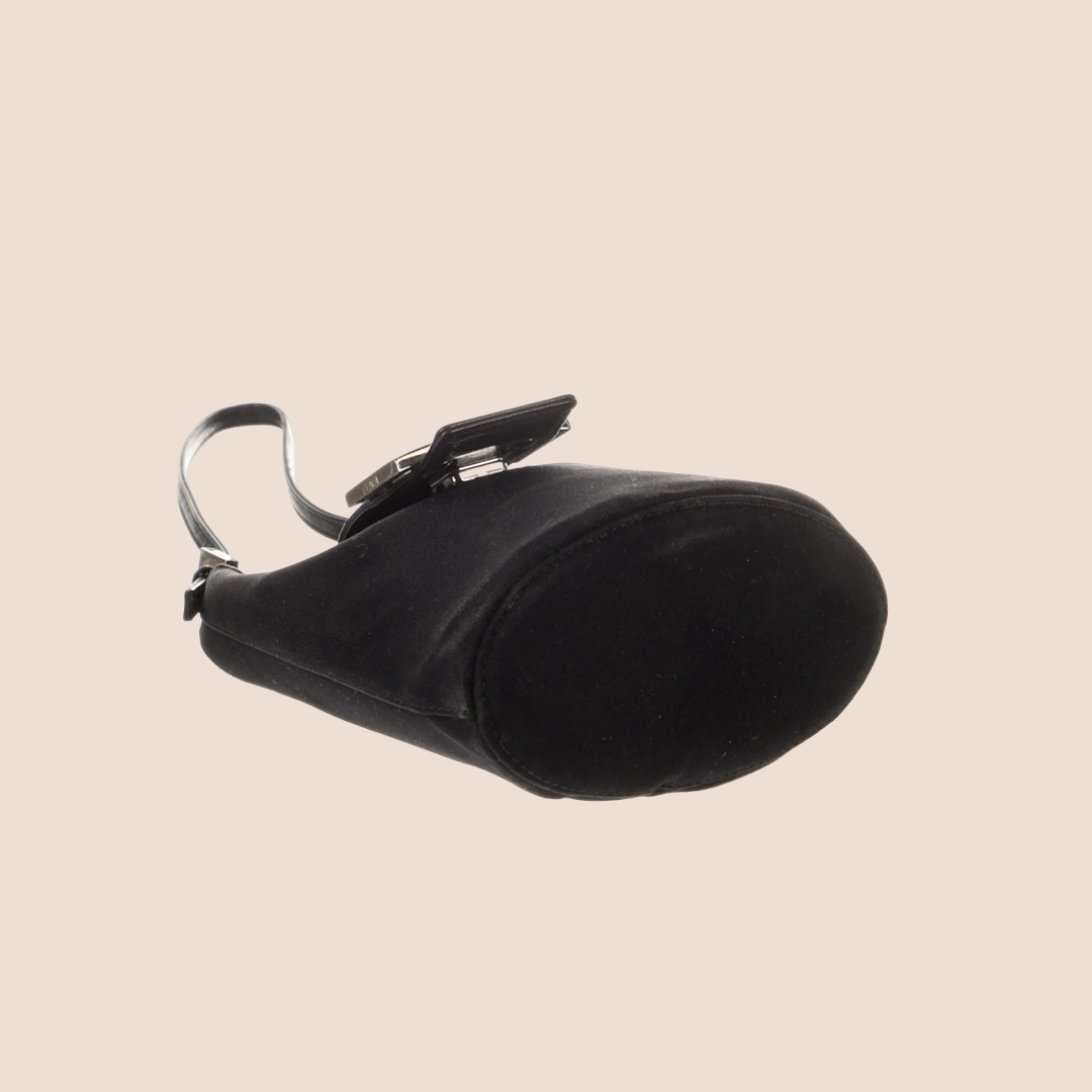 FENDI 2000 BLACK CANVAS FF BUCKET BAG