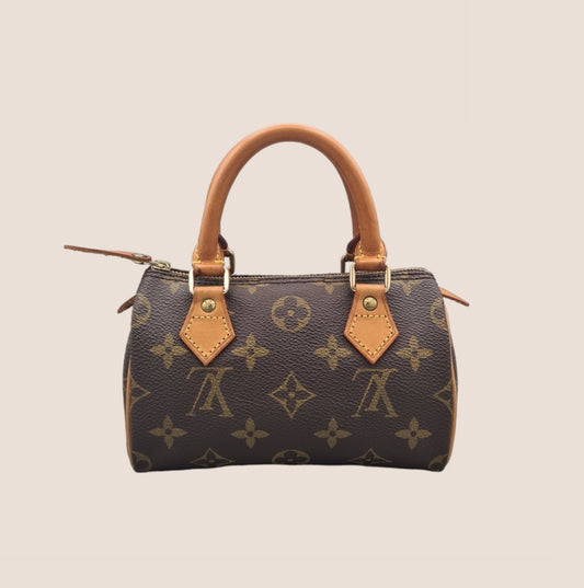 LOUIS VUITTON BROWN MONOGRAM MINI SPEEDY BAG