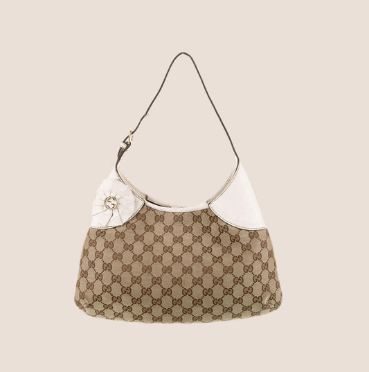 GUCCI GG CANVAS TROPHY SHOULDER BAG