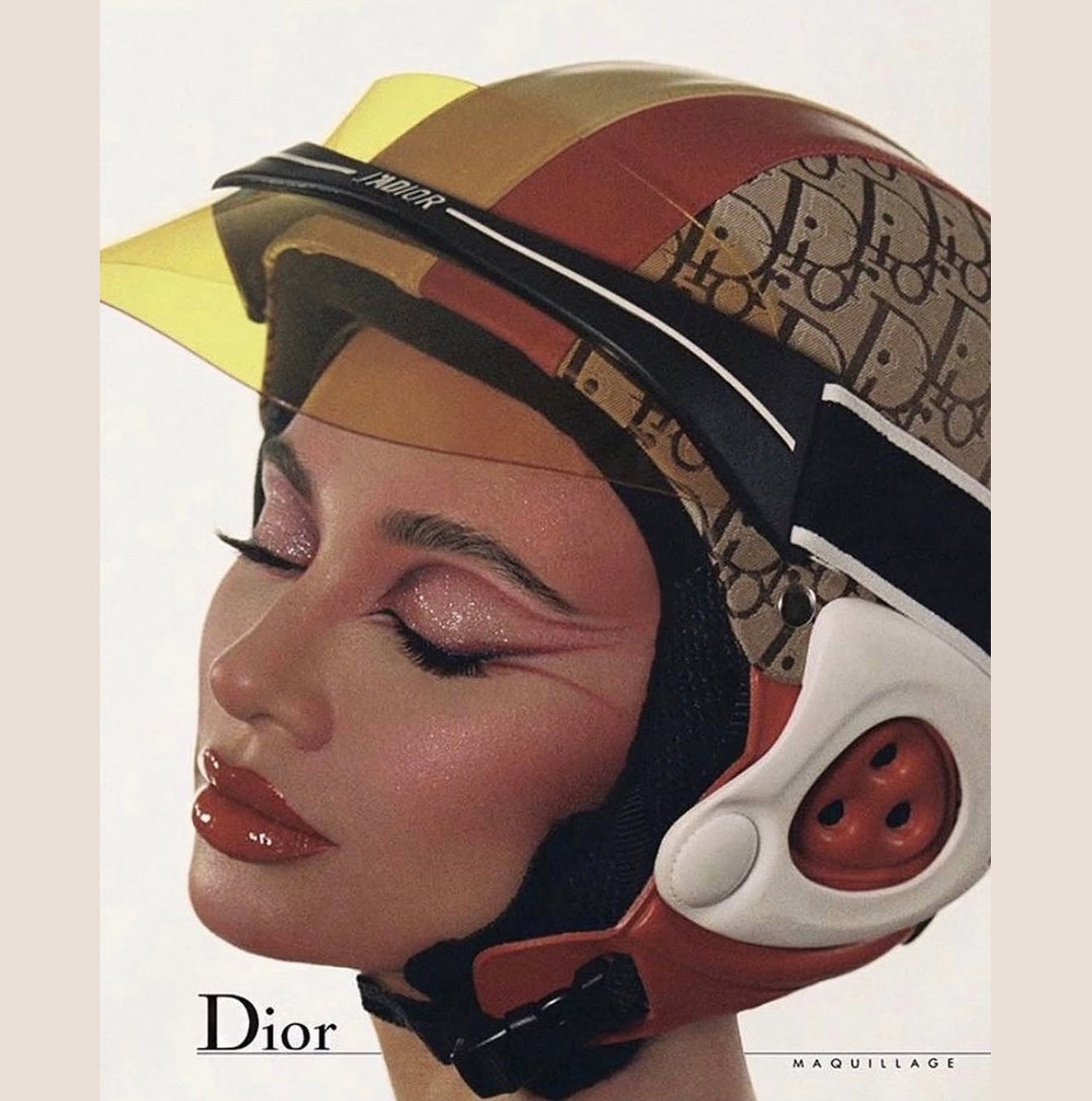 dior snowboard helmet CHRISTIAN DIOR 2004 RASTA TROTTER ALPINE HELMET