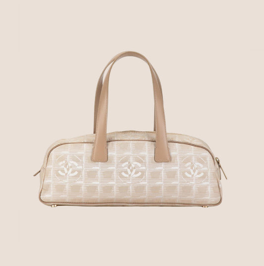 CHANEL 2003 TRAVEL LINE BEIGE BOWLER BAG