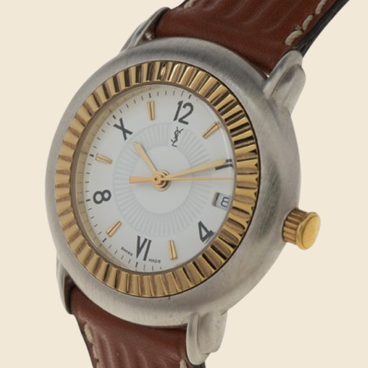 YVES SAINT LAURENT 90s CLASSIC GOLD-PLATED WATCH