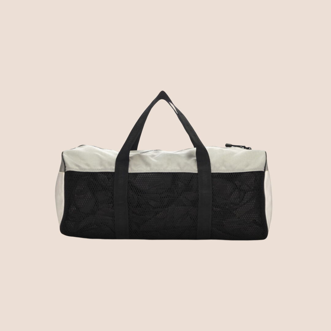 CHANEL 1990 SPORT GREY & BLACK MESH DUFFLE BAG