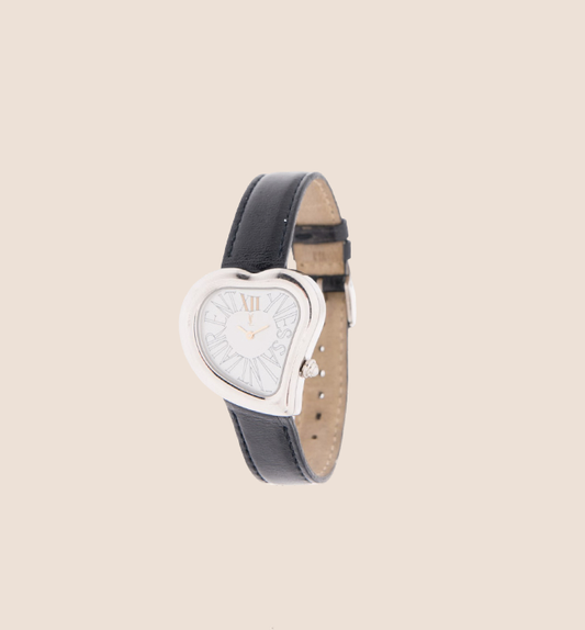 YVES SAINT LAURENT SILVER "LOVE" HEART WATCH