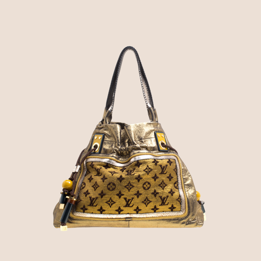 LOUIS VUITTON LIMITED EDTION GOLD MONOGRAM SUNBIRD HOBO BAG
