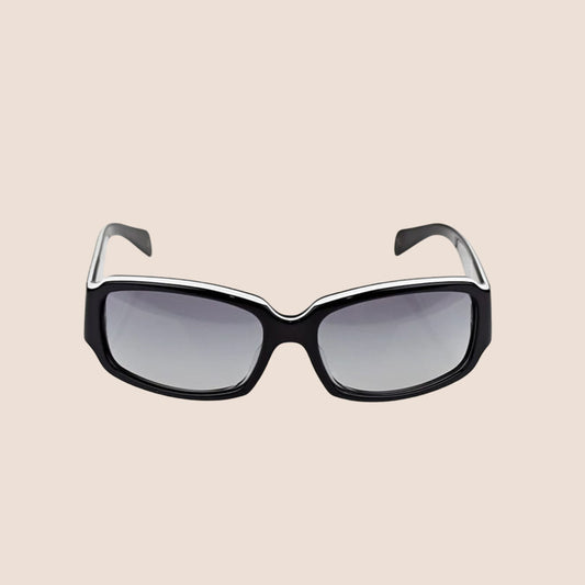 CHANEL 90s BLACK CC LOGO BLACK SUNGLASSES