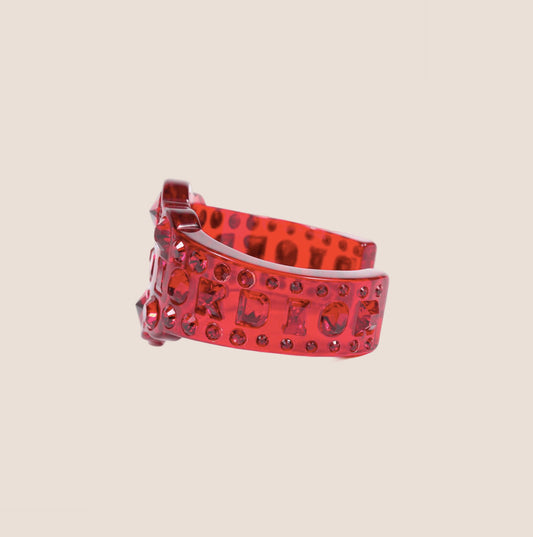 CHRISTIAN DIOR RUBE RED CUFF BRACELET