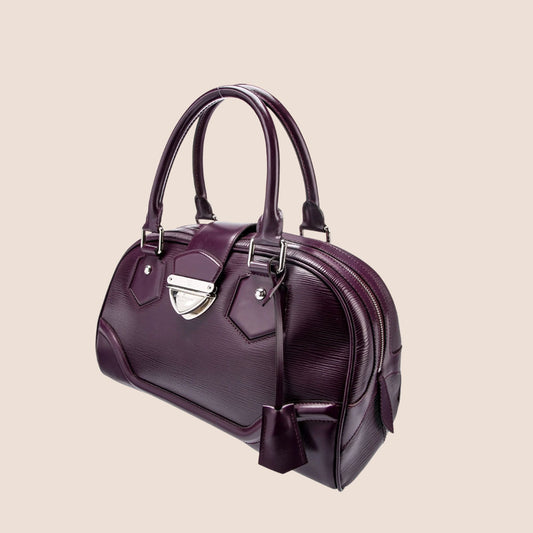 LOUIS VUITTON PURPLE EPI LEATHER MONTAIGNE BAG