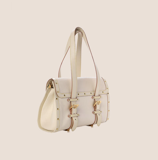 LOUIS VUITTON CREAM SUHALI L'EPANOUI BAG