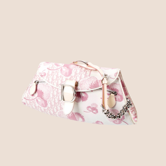 CHRISTIAN DIOR 2004 GIRLY PINK CHERRY BLOSSOM SHOULDER BAG