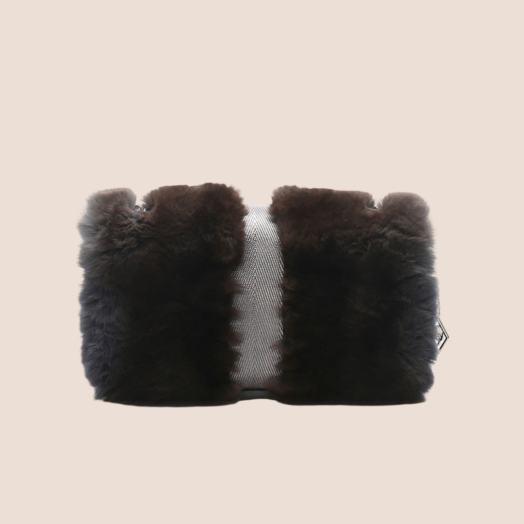 CHANEL 2005 LIMITED EDITION RABBIT FUR FLAP BAG