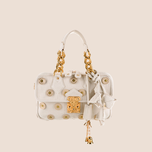 LOUIS VUITTON 2007 TINKERBELL POLKA DOTS PANAMA BAG