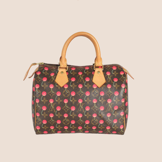 LOUIS VUITTON BROWN MONOGRAM CERISES SPEEDY 25 BAG