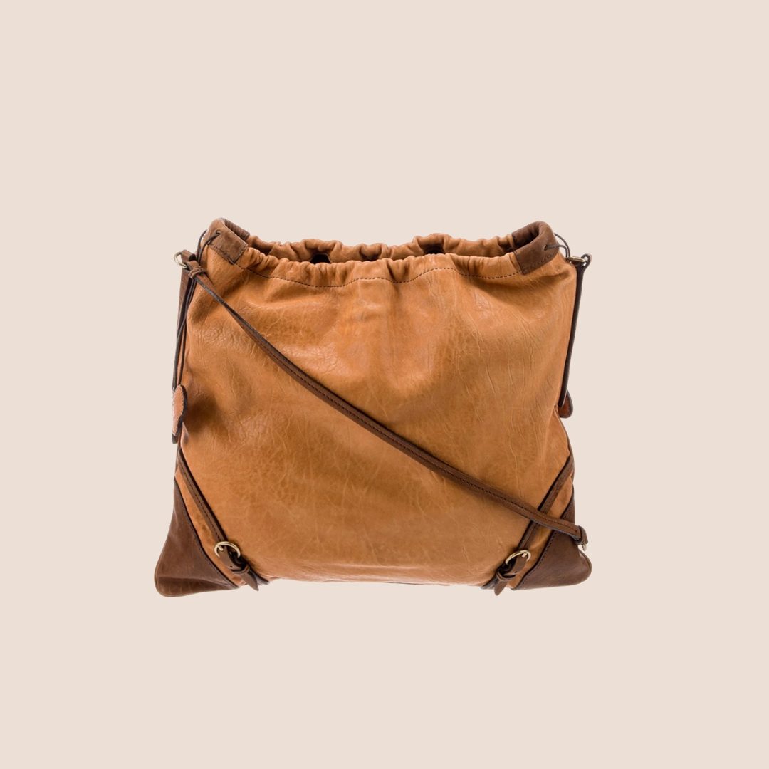 miu miu Archive Shoulder Bag Shoulder Pouche Leather Brown