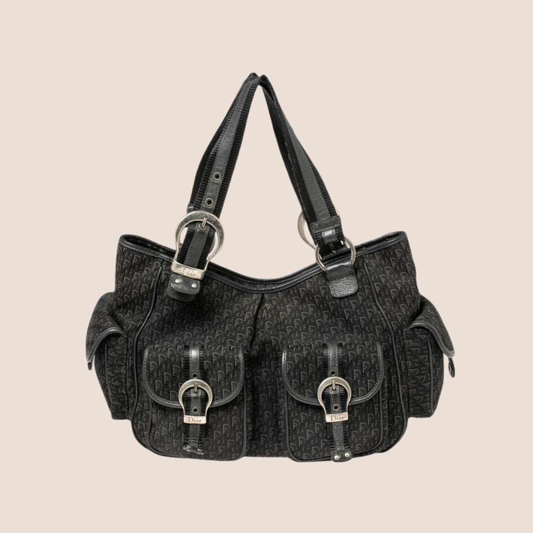CHRISTIAN DIOR BLACK DIORISSIMO STREET CHIC POCKET SATCHEL – RDB CHRISTIAN DIOR BLACK DIORISSIMO STREET CHIC POCKET SATCHEL – RDB