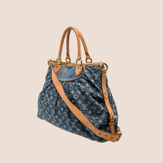 LOUIS VUITTON BLUE MONOGRAM DENIM NEO CABBY GM BAG