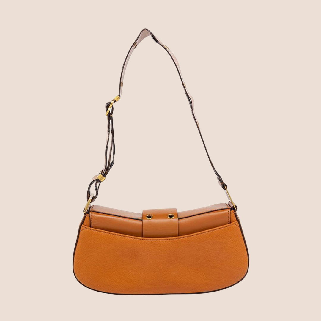CHRISTIAN DIOR 2003 BROWN LEATHER STREET CHIC COLUMBUS BAG