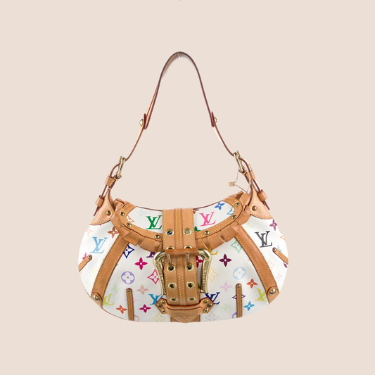 LOUIS VUITTON WHITE MULTICOLOR MONOGRAM LEONOR BAG