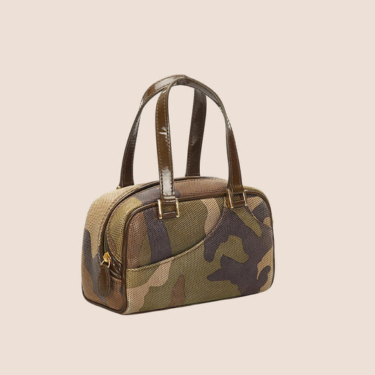 CHRISTIAN DIOR 2000 CAMOUFLAGE PRINT MALICE MINI BOSTON BAG