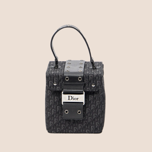 CHRISTIAN DIOR BLACK DIORISSIMO STREET CHIC VANITY BAG