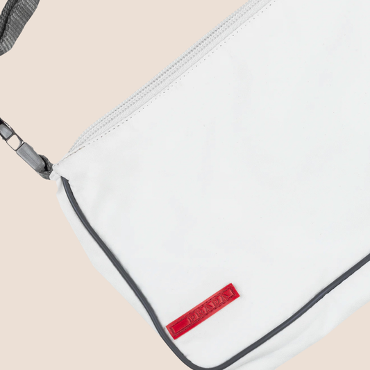 PRADA SPORT 2000s WHITE NYLON BAGUETTE BAG