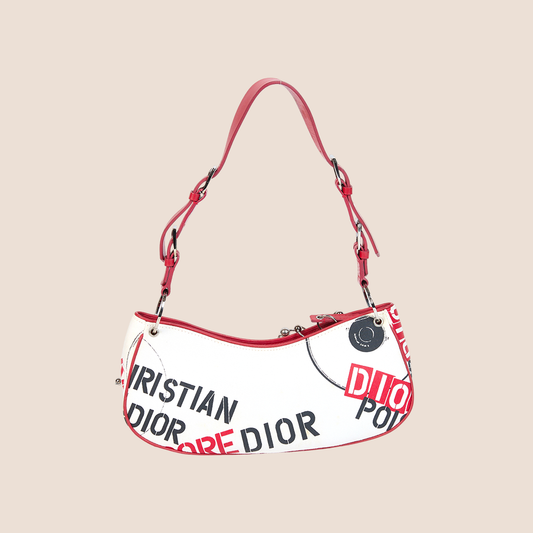 CHRISTIAN DIOR 2004 PIERCED HARDCORE SHOULDER BAG