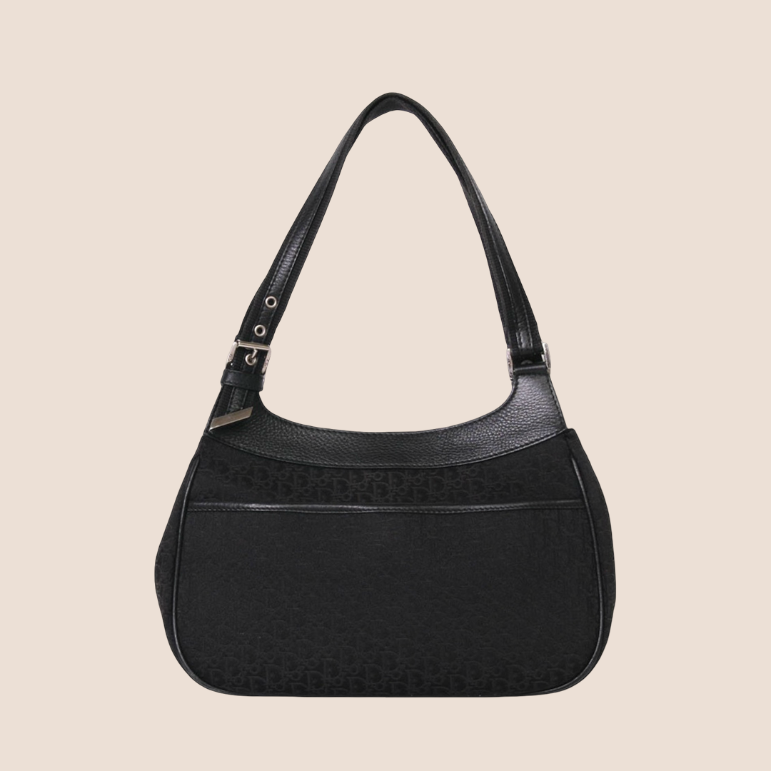 CHRISTIAN DIOR 2005 BLACK STREET CHIC DIORISSIMO TOTE BAG