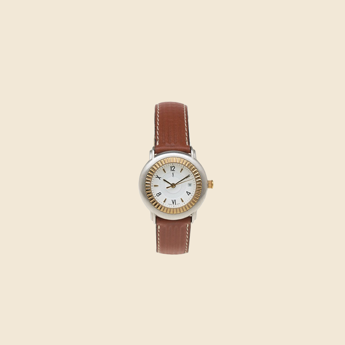 YVES SAINT LAURENT 90s CLASSIC GOLD-PLATED WATCH