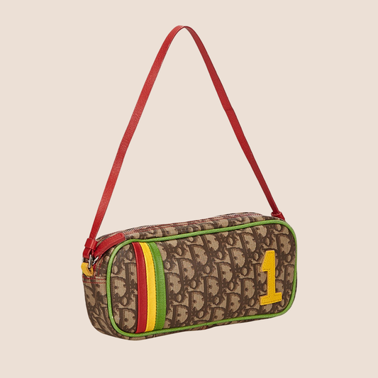CHRISTIAN DIOR 2004 MONOGRAM RASTA MINI POCHETTE