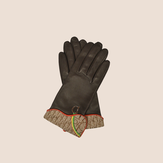 CHRISTIAN DIOR 2004 RASTA LEATHER GLOVES