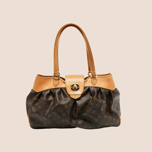 LOUIS VUITTON BROWN MONOGRAM CANVAS BOETIE MM BAG
